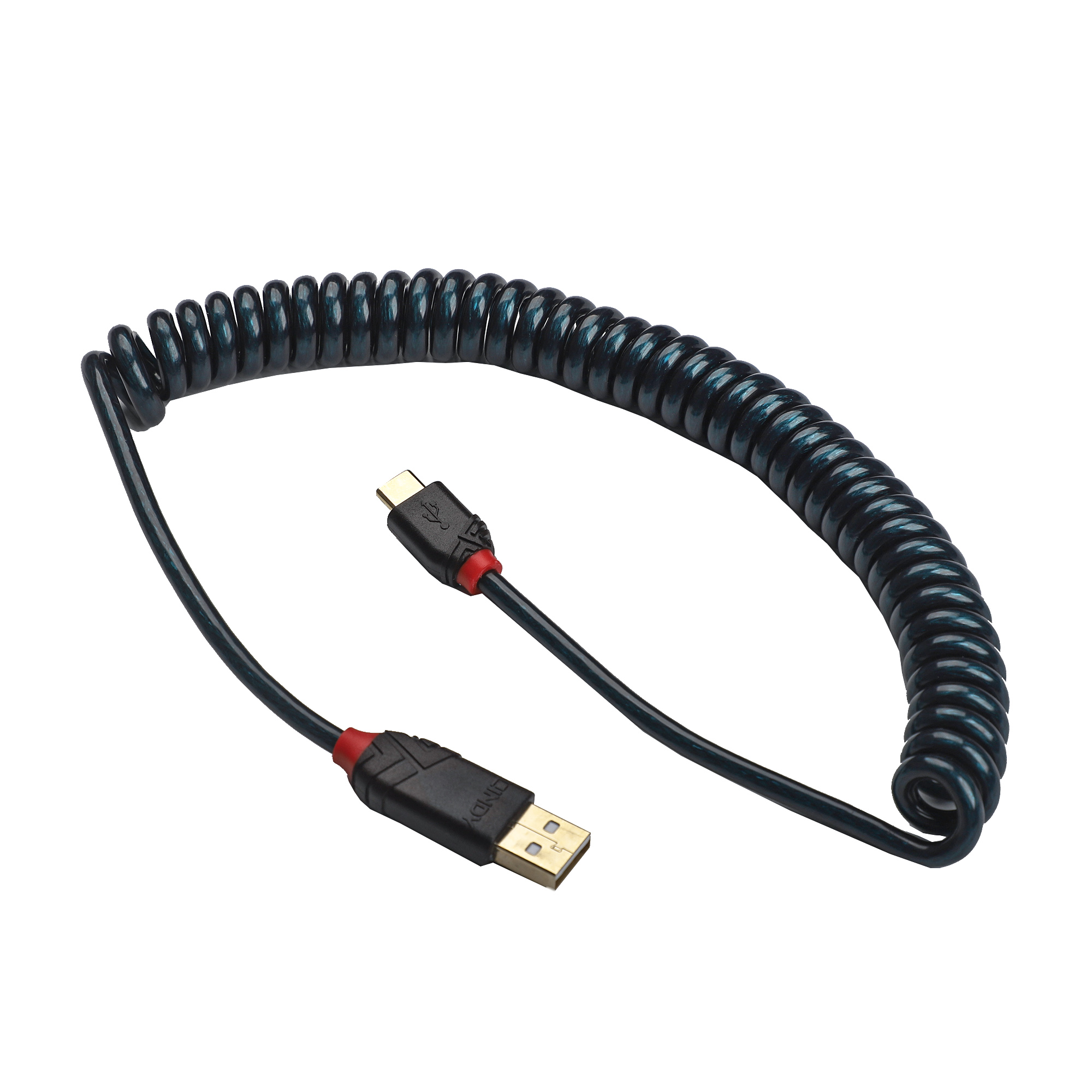 Coiled Usb Cable - Lindy tip A C USB kablosu