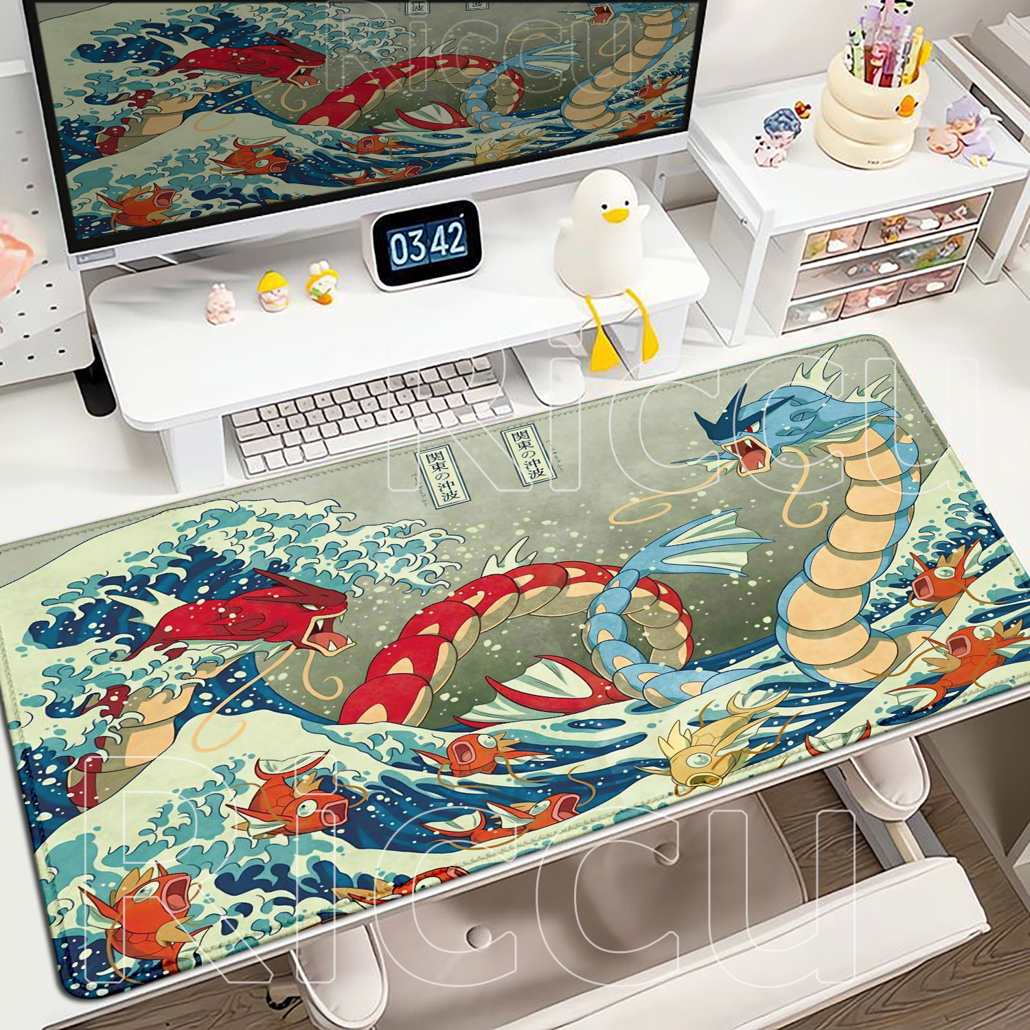 Gaming Keyboard Easy To Clean - Oyun Anime P-Pokemons Gyarados Mousepad Büyük