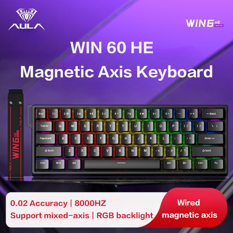 Gaming Keyboard Hot Swappable - AULA WiN 60 Manyetik Eksenli Klavye