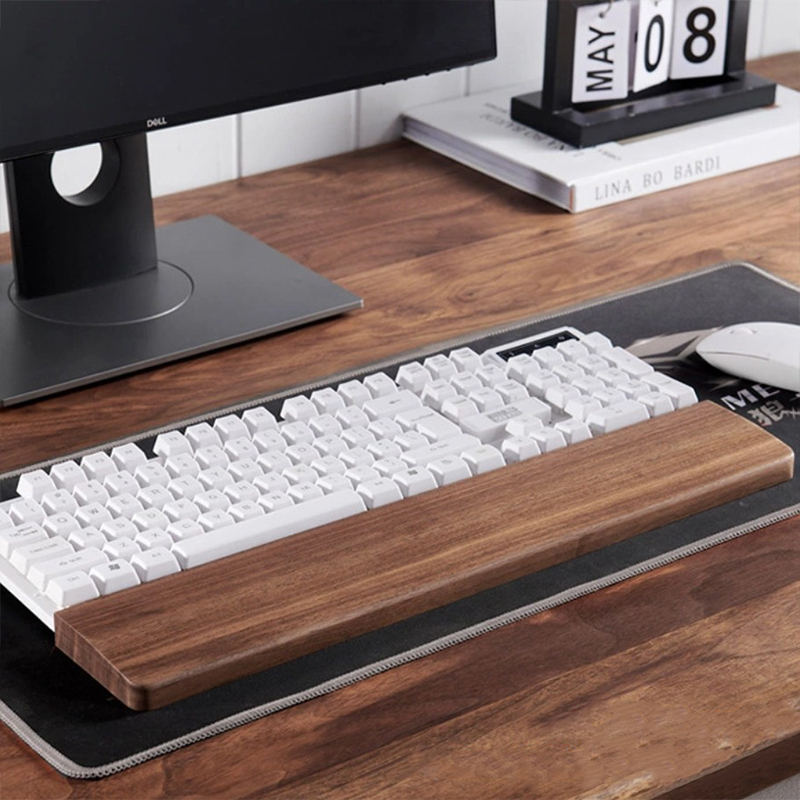 Wrist Rest Wood - 30/36/44 cm Katı Ceviz Klavye Bilek