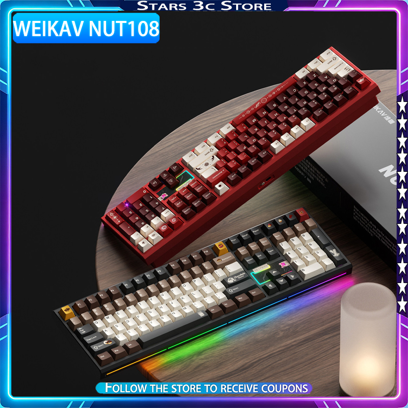 Gaming Keyboard Wireless - WEIKAV NUT108 Mekanik Klavye Alüminyum Alaşımlı