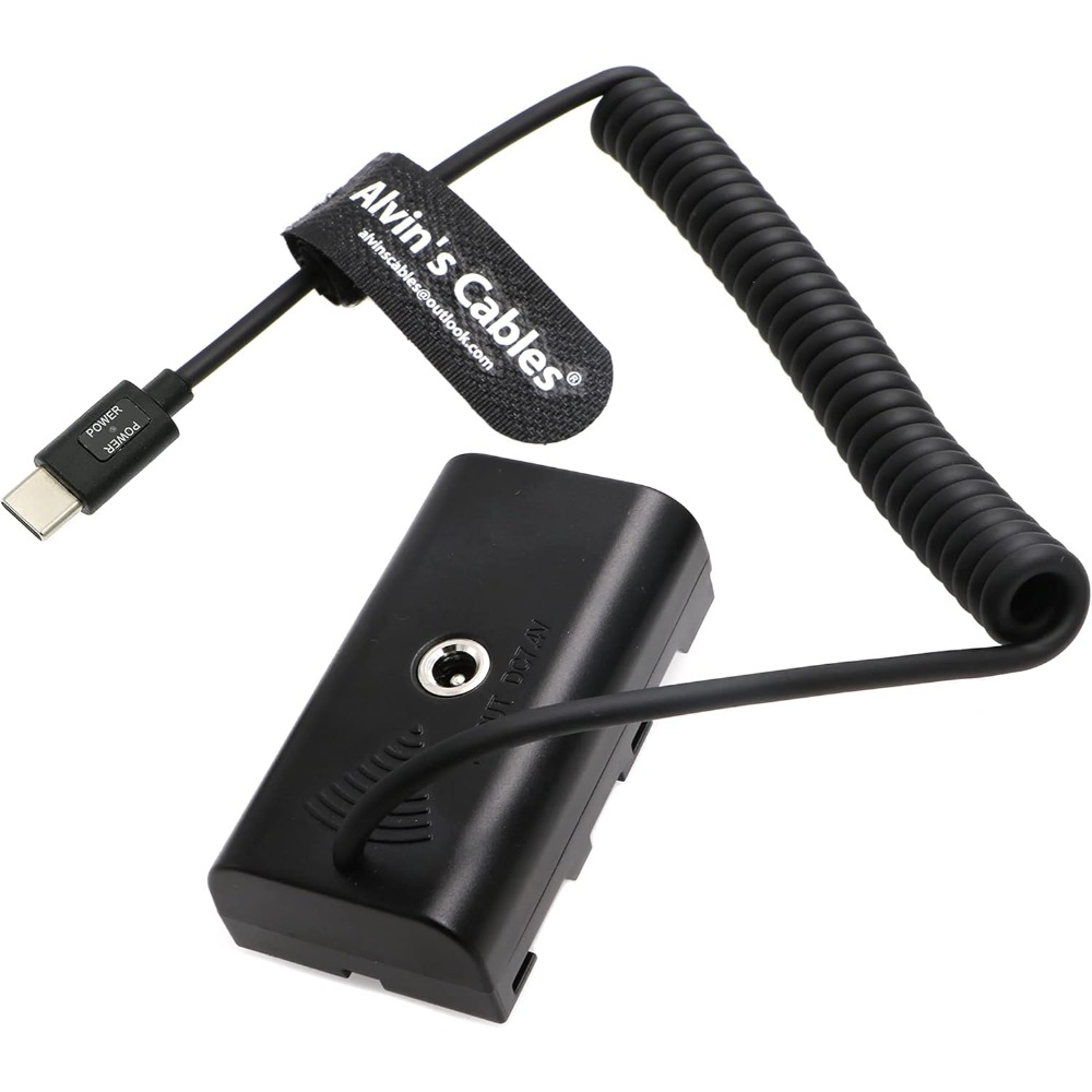 Coiled Usb Cable - Alvin'in Kabloları Sony NP-F550 için USB-C