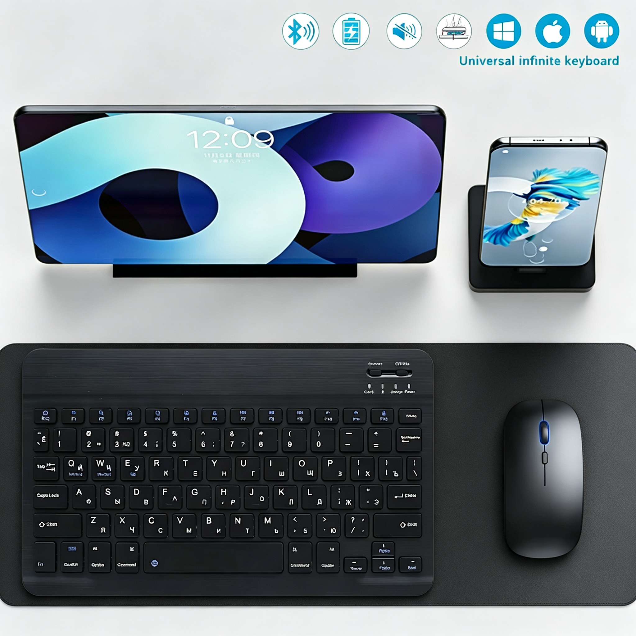 Gaming Keyboard Wireless - Bluetooth Kablosuz Klavye Cep Telefonu Tablet