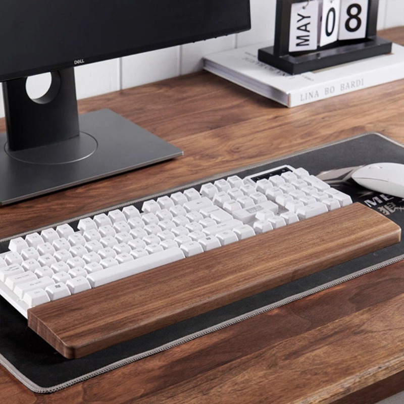Wrist Rest Wood - Katı ahşap klavye braketi el braketi