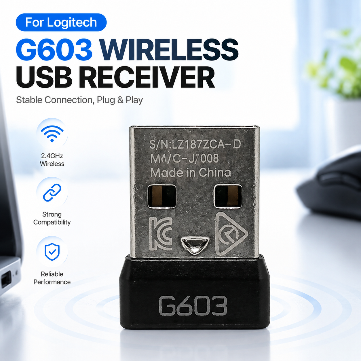 Gaming Keyboard Wireless - Logitech G603 Fare Alıcısı için USB