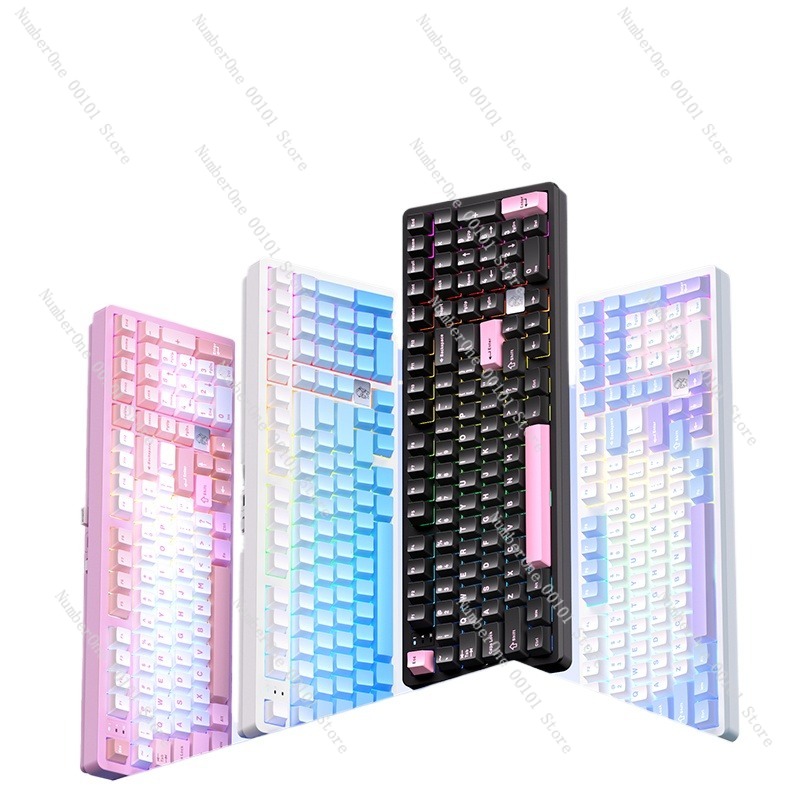 Gaming Keyboard Wireless - Alüminyum Alaşımlı Mekanik Klavye, Kablosuz Üç