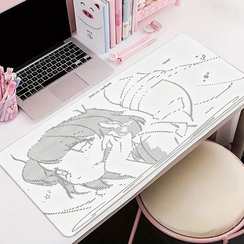 Gaming Keyboard Tactile - 1 adet deri Mouse Pad Anime