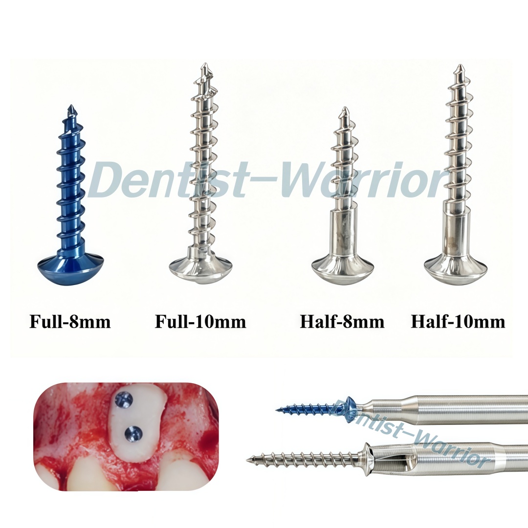 Stabilizer Screw In - Diş Kemik Fiksasyon Vidası Yarım/Tam GBR