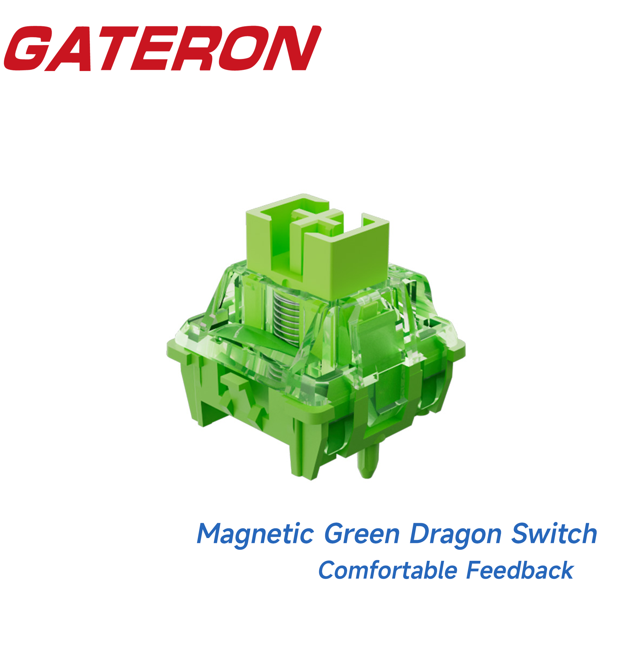 Gaming Keyboard Hall Effect Switches - GATERON Manyetik Yeşil Dragon Switch, Lineer,