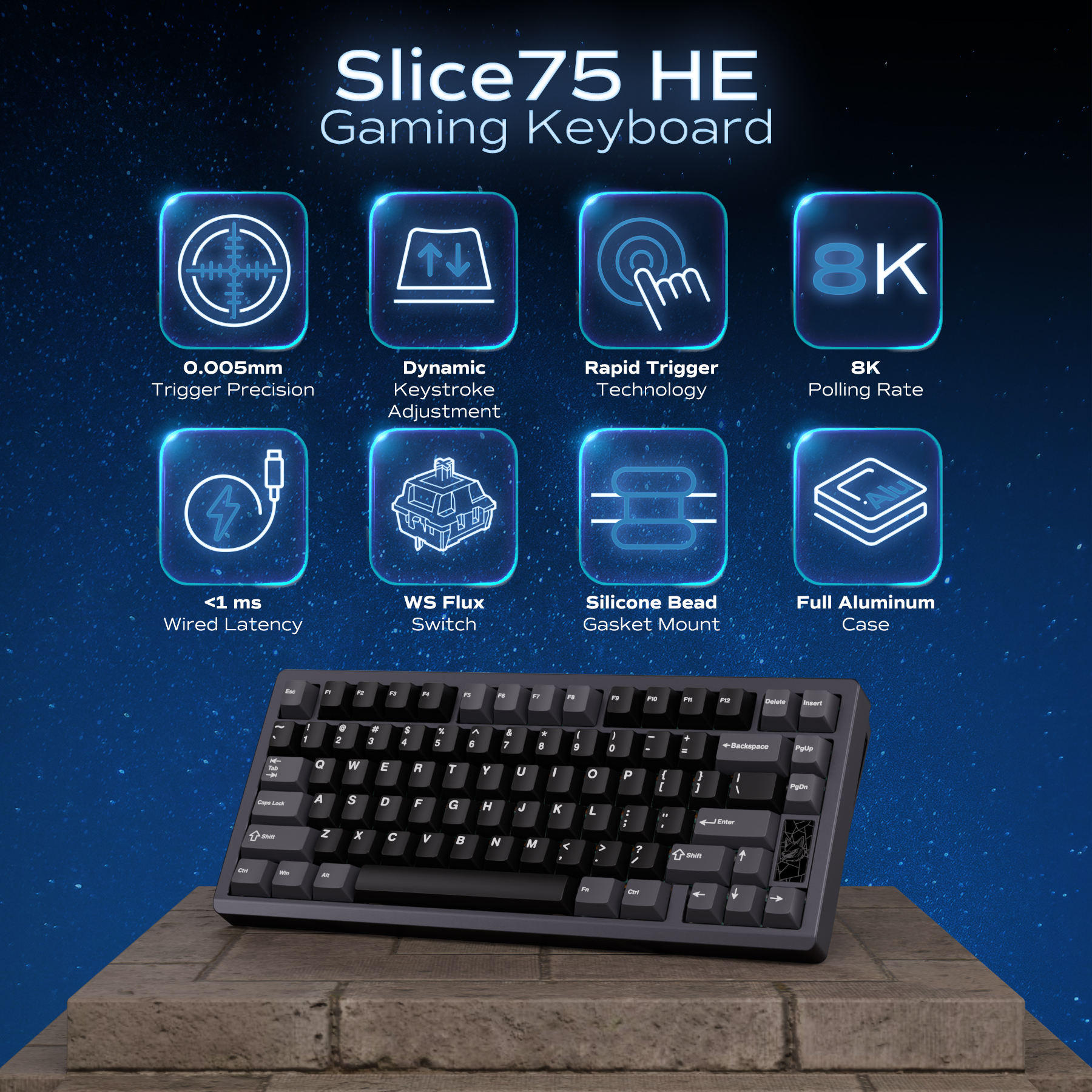 Chilkey Slice75 HE Oyun Klavye - Gaming Keyboard Hall Effect Switches incelemesi ve fiyatı