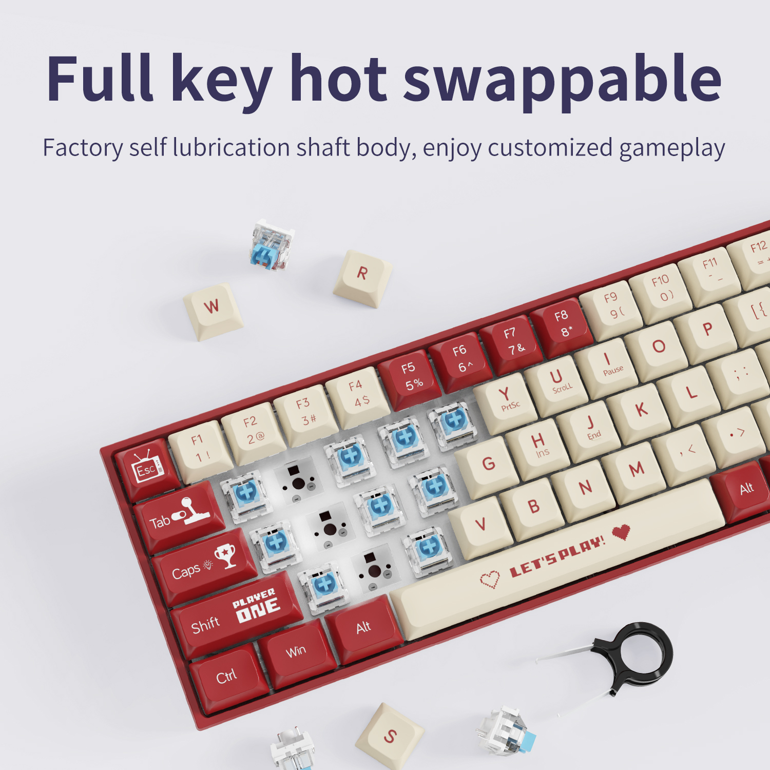 AJAZZ AK680 65% Kablolu Oyun M - Gaming Keyboard Hot Swappable incelemesi ve fiyatı