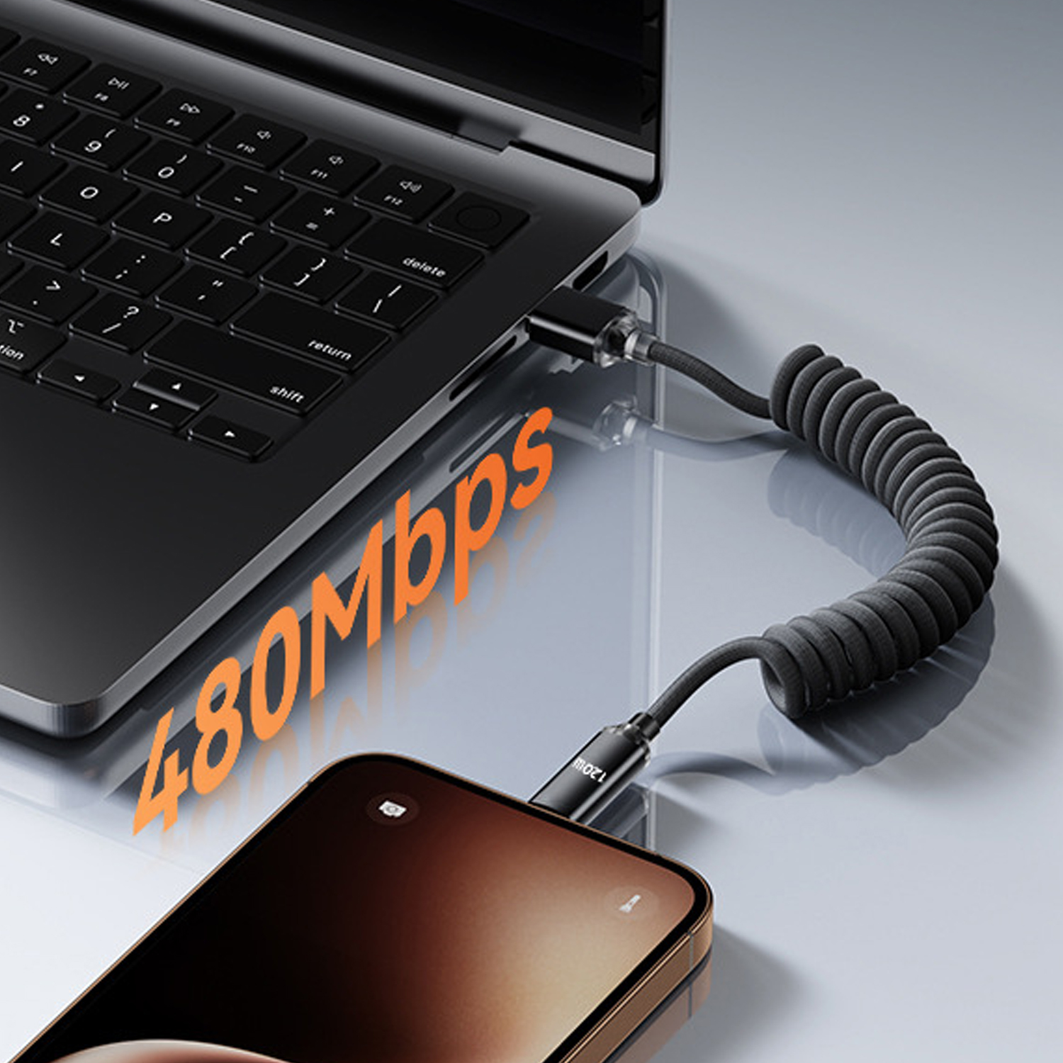 Sağlam Naylon Kılıflı USB C Ka - Coiled Usb Cable incelemesi ve fiyatı