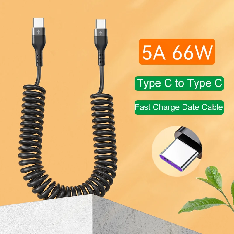 5A Hızlı Şarjlı Sarmal USB C - - Coiled Usb Cable incelemesi ve fiyatı