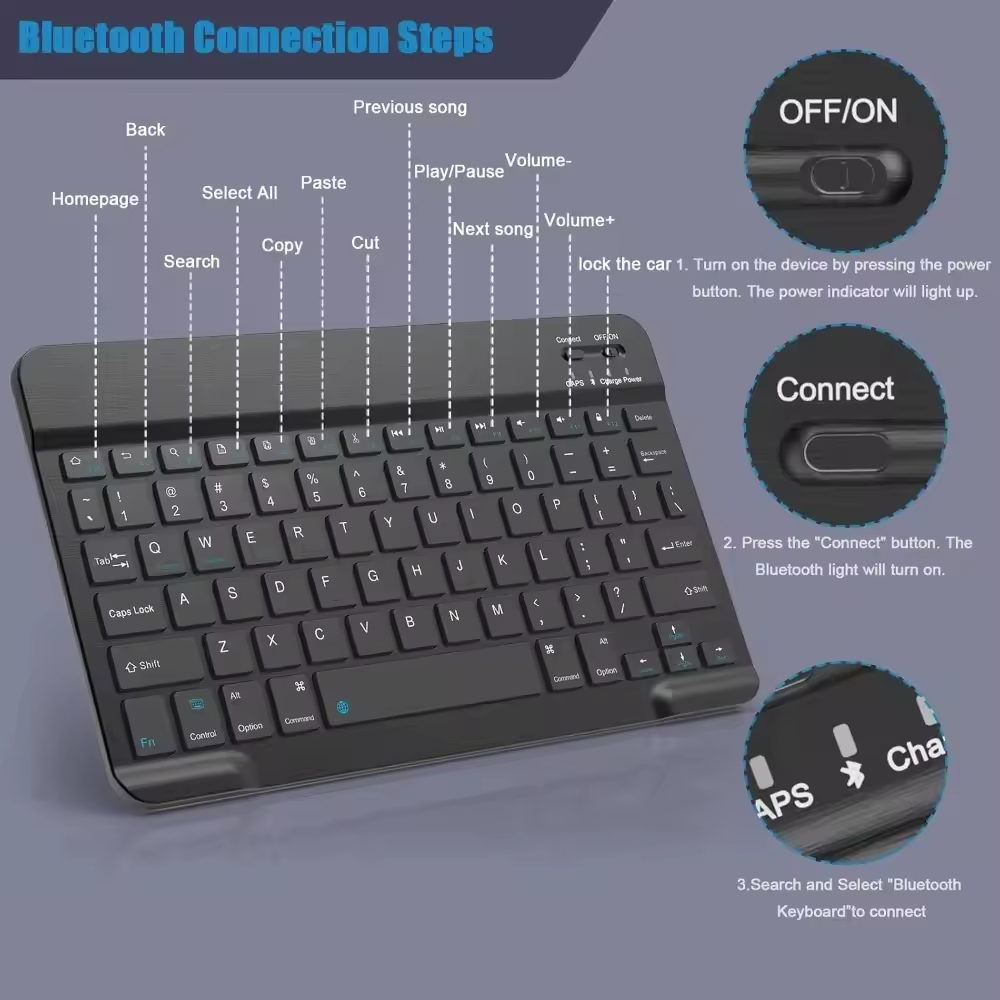 Bluetooth Kablosuz Klavye Cep  - Gaming Keyboard Wireless incelemesi ve fiyatı