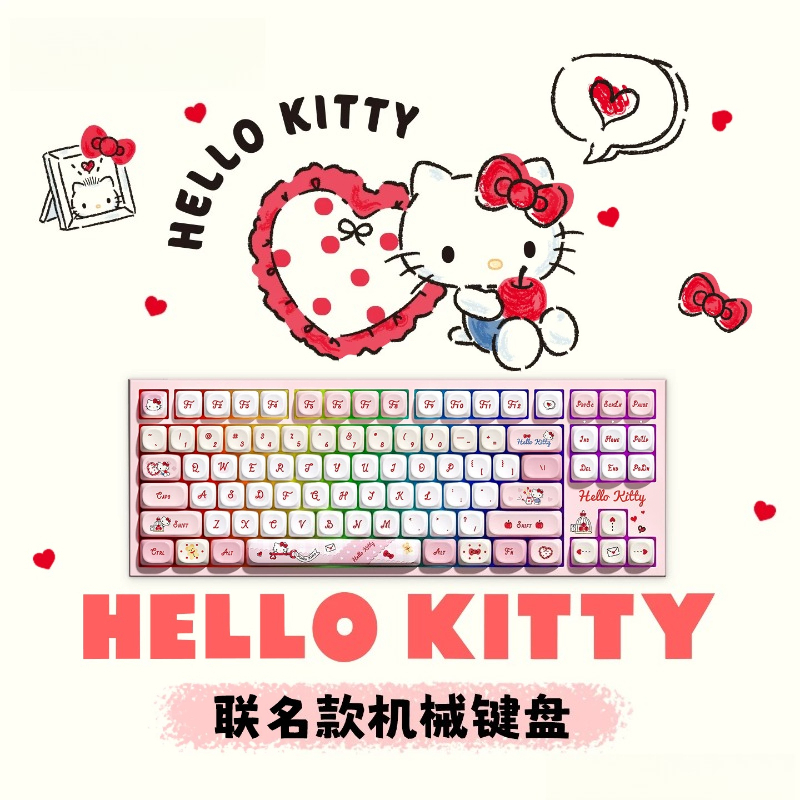 Sanrio RGB Üç Modlu Mekanik Kl - Gaming Keyboard Hot Swappable incelemesi ve fiyatı